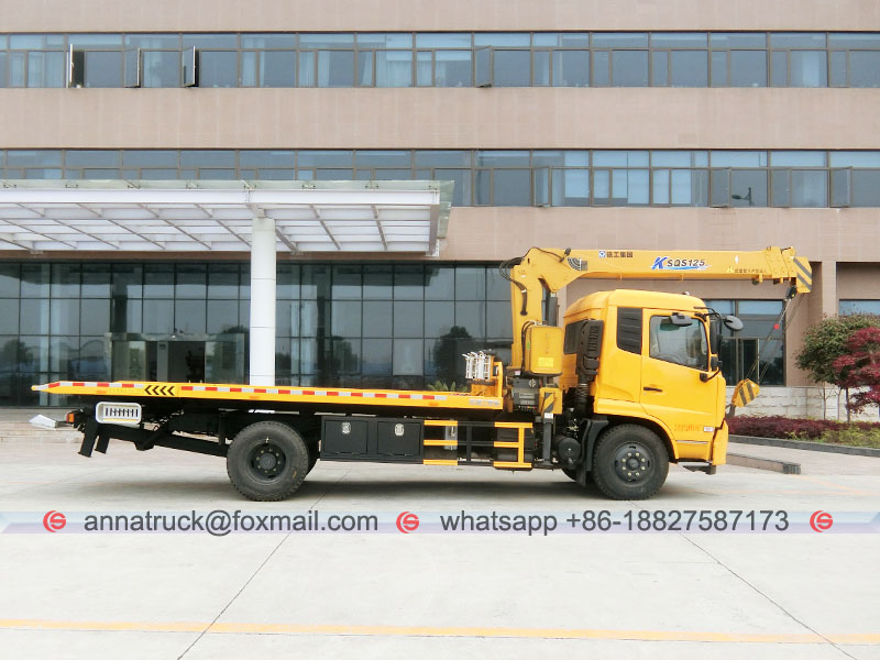 Road wrecker with crane-4