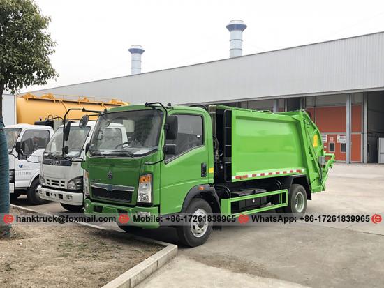 HOWO Light Duty 6 CBM Waste Collection Compactor Truck